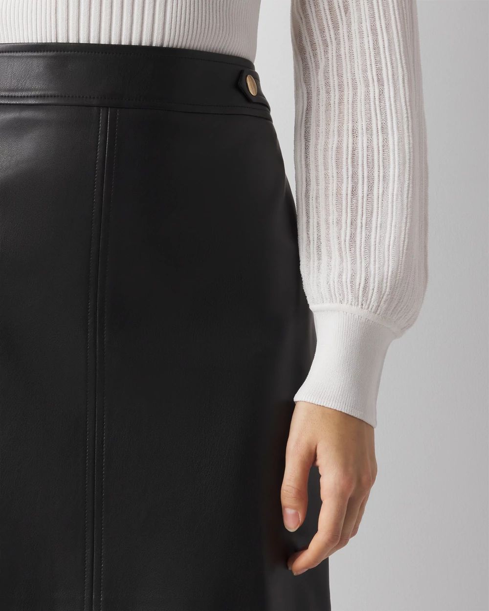 Warehouse faux leather mini skirt black on sale